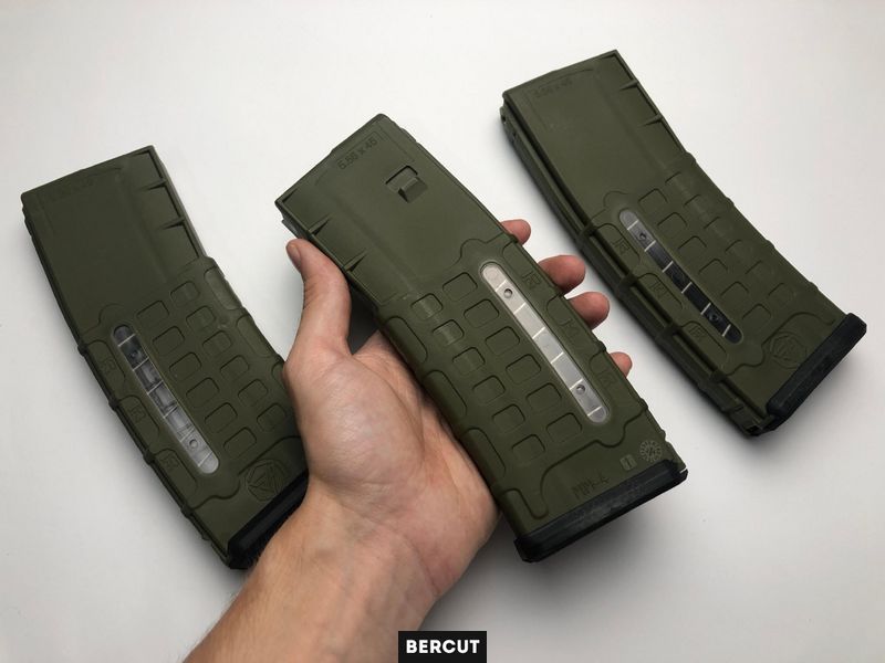 Магазин 5.56 х 45 мм Steel Plast на 30 патронов с окном зеленый 106-2 фото