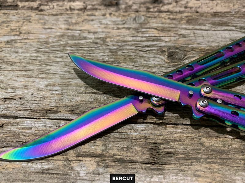 Ніж метелик Benchmade, складаний ніж балісонг, металевий 128-3 фото